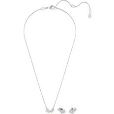 Parures de bijoux vente Swarovski Mesmera Mixed Cut Pendant Necklace & Stud Earrings Set in Rhodium Plated