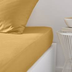 Draps Today Housse En Coton Taille 180x200 cm Drap Jaune