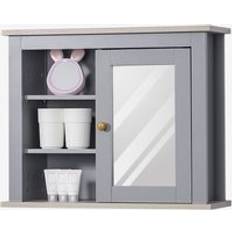 kleankin Bathroom Mirror Cabinet Wall Mounted