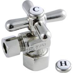 Plumbing Kingston Brass CC43106X 0.5 x 0.375 in. Quarter Turn Valves, Polished Nickel