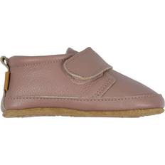 Melton Luxury Leather Slippers Velcro Fawn Heel - Læder