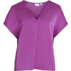 Violet Chemisiers Vila Blouse Manches Courtes Tess - Rose