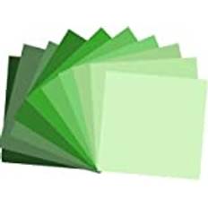 Paket Pris! 10 st Cardstock GRÖNA färger!