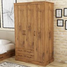 Wilko Camford Three Door Two Drawer Oak Wardrobe 114x180cm