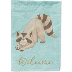 Garden & Outdoor Environment Caroline's Treasures Raccoon Welcome Canvas House Flag Multicolor