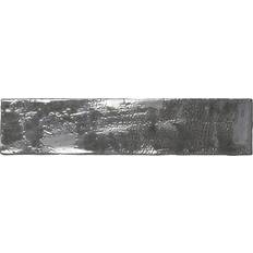 Tiles Andova ANDOVA Splash Ink Black 2.94 11.88 in. Textured Look Subway Ceramic Wall Tile 4.85 sq. ft./Case