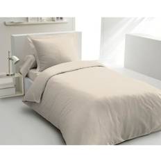 Parure Lovely Home 140x200 cm - 100% Coton - Beige Creme Housse de couette Beige (200x140cm)