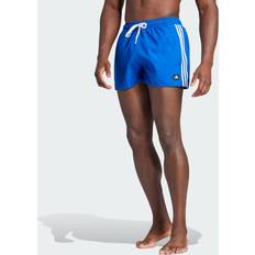 Herre - Hvite Badetøy Adidas 3-Stripes CLX Very-Short-Length Swim Shorts in Blue3XL