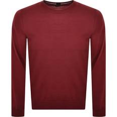 HUGO BOSS Botto with Embroidered Logo Sweater - Dark Red