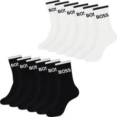 Polyamide Socks BOSS Six-pack of ribbed short socks in cotton blend Black