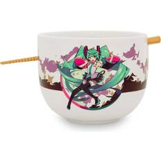 Blu Servizi da Tavola Just Funky Hatsune Miku Crypton Voice 14-Ounce Ramen Bowl with Chopsticks Servizio da Tavola