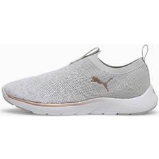 Puma Damen Laufschuhe Puma Softride Remi Slip-On Knit - Ash Gray/White/Rose Gold