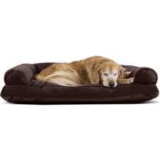 FurHaven Zoey Tails Deluxe Dog Bolster Metal 35.0 D s- Brown