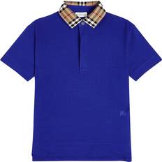 Poloshirts Burberry Kids Polohemd aus Baumwoll-Piqué Blau