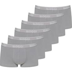 Sloggi Damen Unterhosen Sloggi Herren, Unterhosen, Boxershorts Casual Figurbetont, Grau, XXL, 6er Pack