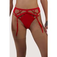 Playful Promises Ramona Strap Detail Illusion Mesh Suspender