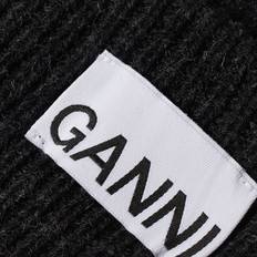 GANNI｜BEANIES (DARK GREY FITTED WOOL RIB KNIT BEANIE (A Phantom Dark Grey Fitted Wool Rib Knit Beanie | GANNI