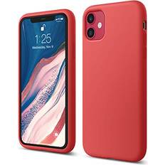 Elago iPhone 11 Case [Red] Premium Liquid Silicone Raised Lip Screen & Camera Protection Slim Design