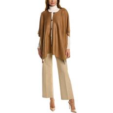 Brown Capes & Ponchos Jones New York Double Face Button Front Poncho