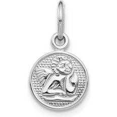 14k - Children Charms & Pendants Finest Gold 14K White Polished Angel Charm