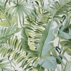 Fine Decor Green Maui Leaf Wallpaper
