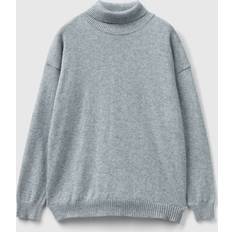 United Colors of Benetton Jumpers United Colors of Benetton Turtleneck Sweater In Cashmere And Wool Blend, 3XL, Gray, Kids