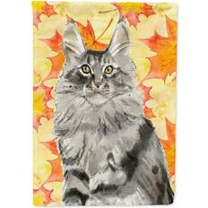 Garden & Outdoor Environment Caroline's Treasures Maine Coon Fall Leaves Canvas House Size Outdoor-Flags Multicolor