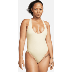 Nike White Swimwear Nike Women's Cross-Back One-Piece Swimsuit White