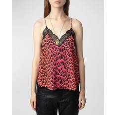 Seta Canottiere Zadig & Voltaire Christy Leopard Silk Camisole rose