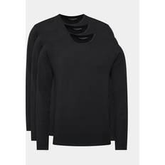 Tommy Hilfiger 3-Pack Premium Essential Long Sleeve T-Shirts BLACK/BLACK/BLACK