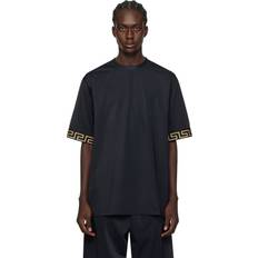 Nylon T-shirts Versace Greca Border T-shirt a80g_black_gold_greek_key