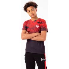 Hype boys red black camo fade script t-shirt