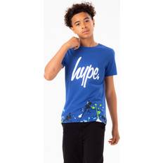 Hype boys cobalt white splat script t-shirt