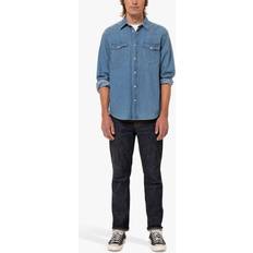 Nudie Jeans Overhemden Nudie Jeans George Denim Shirt - Blue Denim