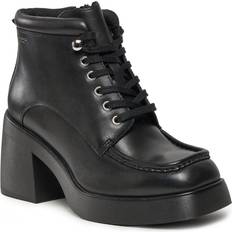 Vagabond Brooke Leather Lace-Up Bootie - Black