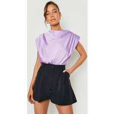 Women Shorts boohoo Tailored High Waist Short Black