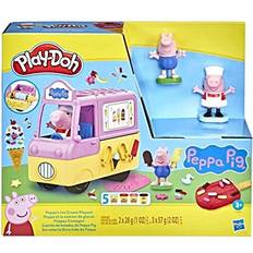 Play-Doh Peppa's Ice Cream with Ice Cream Truck, Peppa and George Figures, and 5 Cans, 8.1 x 25.4 x 21.6 centimetres