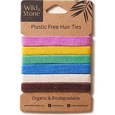 Organic Hair Accessories Wild & Stone Wild & Stone Förpackning med 6 biologiskt nedbrytbara hårband