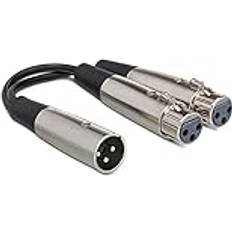 Kablar Hosa YXF-119 6 Inch Dual XLR3F to XLR3M Y Cable