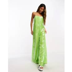 Dame - Grønne Jumpsuits & Overaller ASOS DESIGN square neck jumpsuit in green sequin16