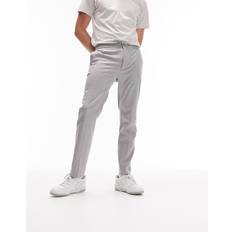 Unisex - W38 Trousers Topman skinny smart trousers with elasticated waistband in light greyW34 L32