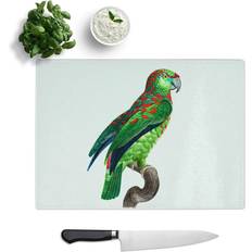 Turquoise Chopping Boards East Urban Home Tempered Glass Turquoise-Fronted Amazon Parrot Chopping Board