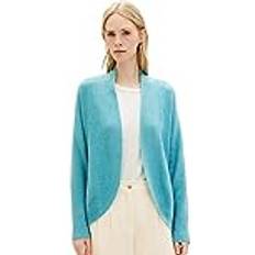 Turquoise Cardigans Tom Tailor Damen 1037743 Basic Cardigan Strickjacke, 33158-summer Teal Melange