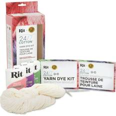 Yarn & Needlework Supplies Lion Brand x Rit 24/7 Cotton Yarn Dye Kit Petal Pink, Purple, and Kelly Green