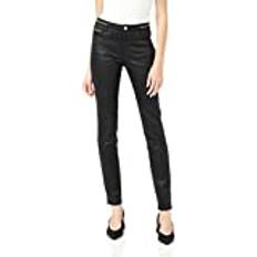 Morgan Damen Pantalon Slim enduit 212-PALONA Klassische Hose, Schwarz