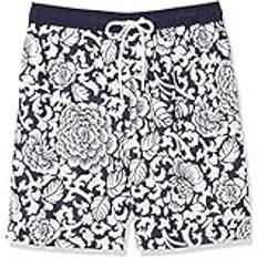 Florals Swimming Trunks Amazon Essentials Herren Badehose, Schnell Trocknend, 23 cm, Schwarz Floral