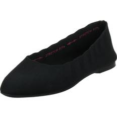 Skechers Women Ballerinas Skechers womens cleo Bewitched Engineered Knit Ballet Flat, Black, Wide