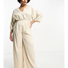 Grå Jumpsuits & Overalls In The Style Plus Jumpsuit - Beige