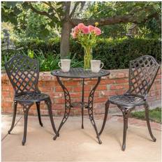 Aluminum Bistro Sets Christopher Knight Home La Sola Cast Bistro Set