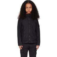 Stone Island Children's Clothing Stone Island Stone Island Junior Kids Black Coated Jacket 10Y